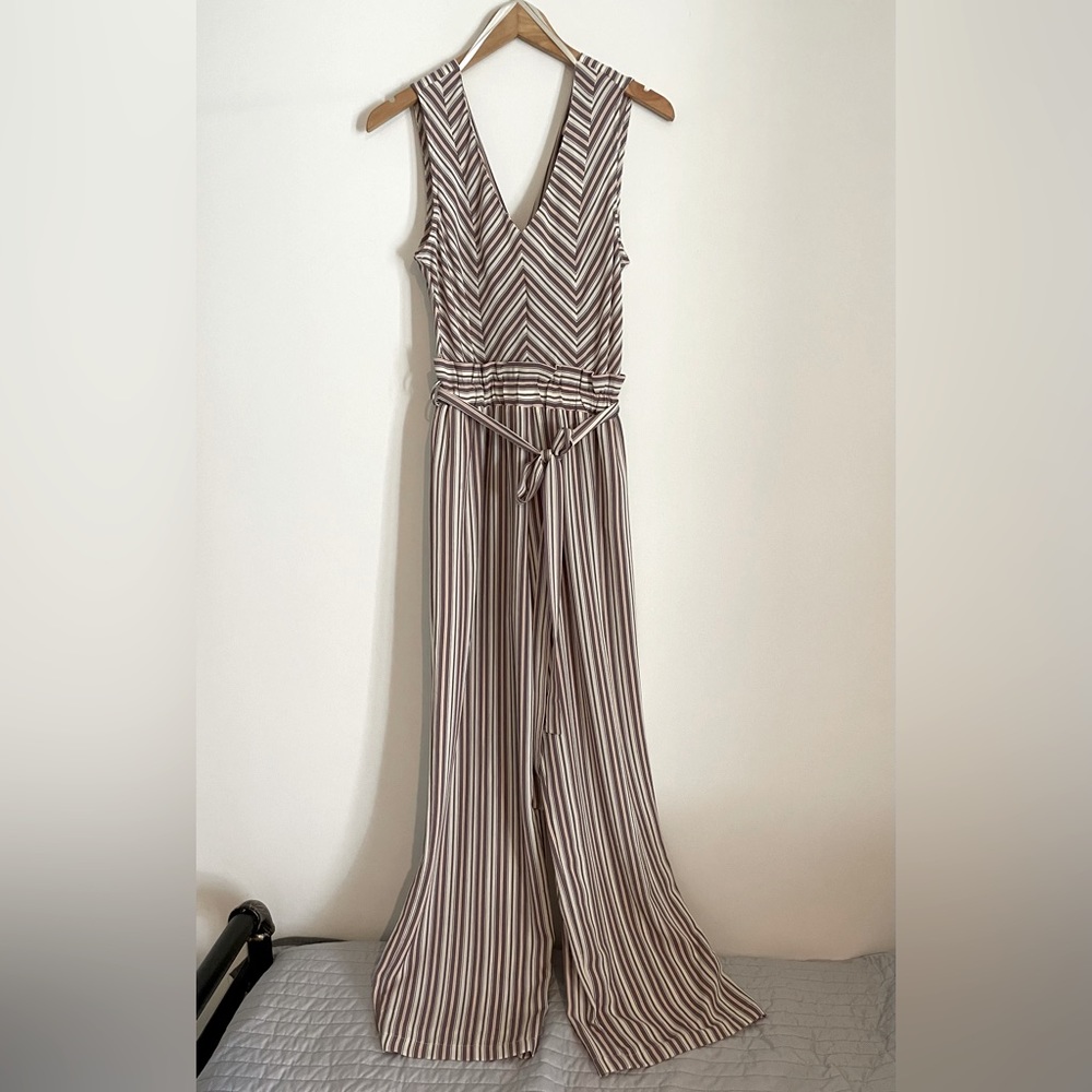 Monteau Striped Jumpsuit. Small